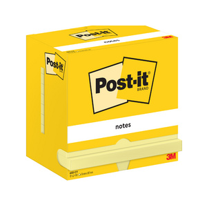 NOTES POST-IT 76X127MM 100 FEUILLES JAUN