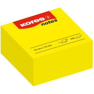 BLOC NOTES REPOSITIONNABLES 400 FLES 76X76 NEON JAUNE