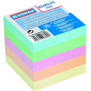 RECHARGE BLOC FEUILLES LIBRES COULEUR 9X9X7.5