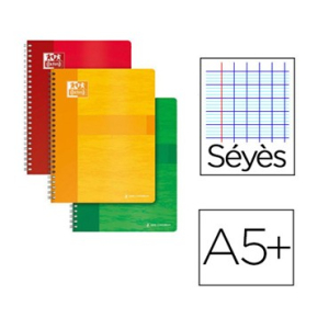 CAHIER SPIRALE - RELIURE INTEGRALE - 17X22 - 100P - SEYES - 90G