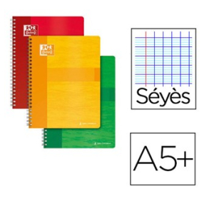 CAHIER SPIRALE - RELIURE INTEGRALE - 17X22 - 180P - SEYES - 90G