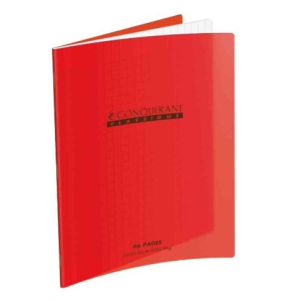 CAHIER PIQUE COUVERTURE POLYPRO 17X22 48P SEYES 90GR ROUGE