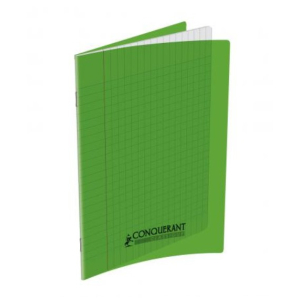 CAHIER PIQUE COUVERTURE POLYPRO 17X22 60P SEYES VERT