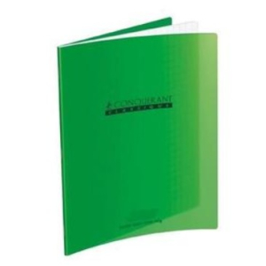 CAHIER PIQUE COUVERTURE POLYPRO 17X22 96P SEYES VERT