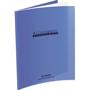 CAHIER PIQUE COUVERTURE POLYPRO 24X32 96P SEYES BLEU