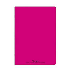CAHIER PIQUE COUVERTURE POLYPRO  24X32 96P SEYES  ROSE