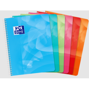 CAHIER SPIRALE-RELIURE INTEGRALE-17X22 COUVERTURE POLYPRO 160P 5X5 90GR