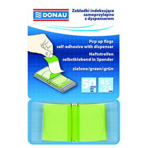 INDEX  MARQUE-PAGES  VERT TRANSPARENT 45X25