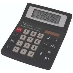 CALCULATRICE DE BUREAU VECTOR KAV CD-1182 10 CHIFFRES 88X115 MM NOIR