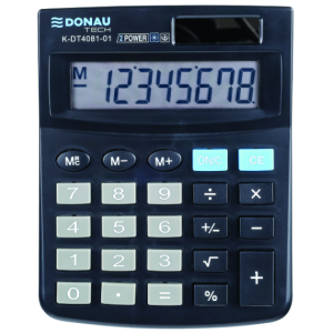 MACHINE A CALCULER DE BUREAU DONAU 8 CHIFFRES DOUBLE ALIMENTATION