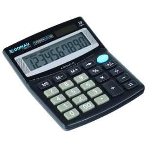 MACHINE A CALCULER DE BUREAU DONAU 10 CHIFFRES DOUBLE ALIMENTATION