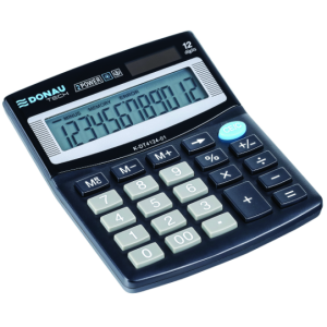 MACHINE A CALCULER DE BUREAU DONAU 12 CHIFFRES DOUBLE ALIMENTATION