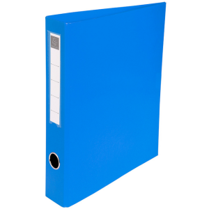 CLASSEUR REMBORDE PVC 4 ANNEAUX DOS 60MM BLEU 51642E