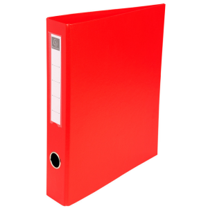 CLASSEUR REMBORDE PVC 4 ANNEAUX DOS 60MM ROUGE 51645E