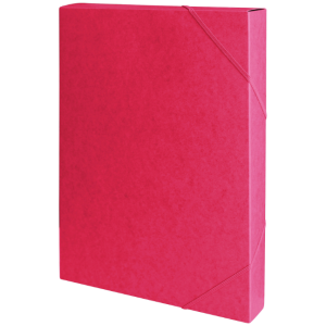 BOITE CLASSEMENT CARTE LUSTRÉE 450 G DOS 40 MM ROUGE