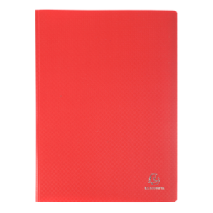 PORTE-DOCUMENTS MEMPHIS A4. 50 POCHETTES/100 VUES ROUGE