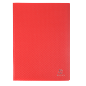 PORTE-DOCUMENTS MEMPHIS A4. 10 PTTES/20 VUES ROUGE