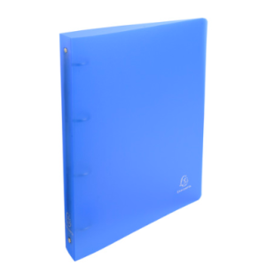 CLASSEUR A4 POLYPRO SILKY DOS 40 BLEU TRANSPARENT