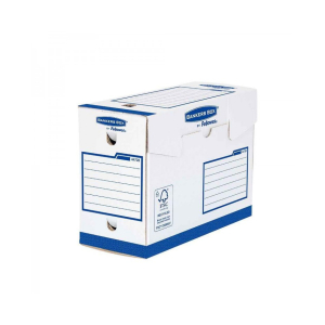 BOÎTE ARCHIVES FELLOWES SUPER RESISTANTES HEAVY DUTY DOS 150 BLANC/BLEU 20 UNITÉS  