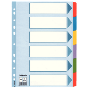 INTERCALAIRE MYLAR  A4 6 POSITIONS