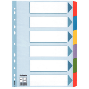 INTERCALAIRE MYLAR A4+  6 POSITIONS