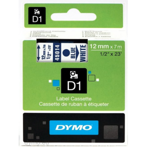 RUBAN DYMO POCKET/4500 12MM BLEU/BLANC