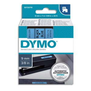 RUBAN DYMO D1 9MMX7M ECRITURE NOIR SUR RUBAN BLEU