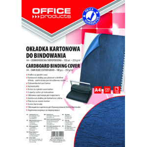 COUVERTURE CARTONNEE GRAIN CUIR BLEU FONCE A4 PAQUET 100