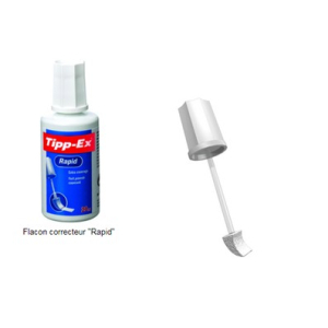 CORRECTEUR FLACON TIPP-EX RAPID FLUID PINCEAU MOUSSE