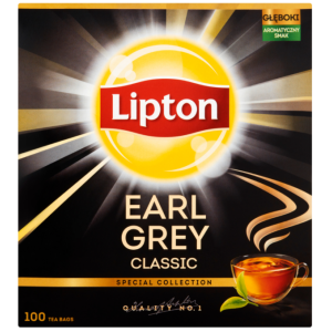 BOITE 100 SACHETS THE LIPTON EARL GREY