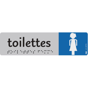 PLAQUE DE SIGNALISATION 170X45  MM TOILETTES DAMES