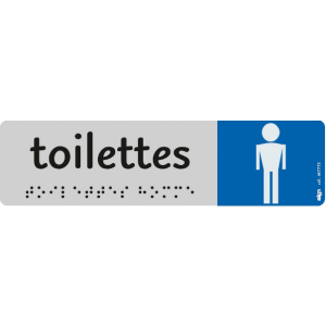 PLAQUE DE SIGNALISATION 170X45 MM TOILETTES HOMMES