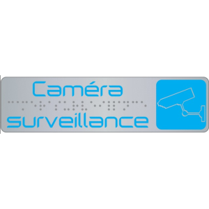 PLAQUE DE SIGNALISATION 170X45 MM CAMERA DE SURVEILLANCE