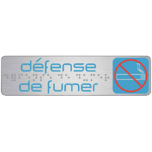 PLAQUE DE SIGNALISATION 170X45 MM DÉFENSE DE FUMER