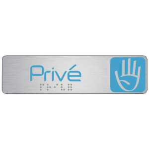 PLAQUE DE SIGNALISATION 170X45 MM PRIVE