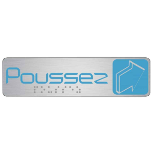 PLAQUE DE SIGNALISATION 170X45 MM POUSSEZ HORIZONTAL