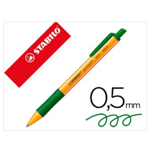 STABILO STYLO BILLE RETRACTABLE - POINTBALL 6030 - POINTE MOYENNE - VERT