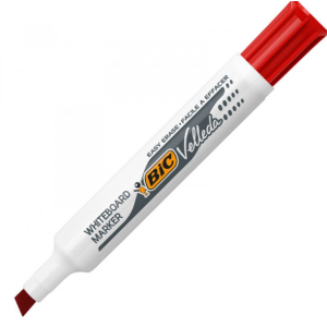 MARQUEUR TABLEAU BLANC VELLEDA BISEAU ROUGE 1791