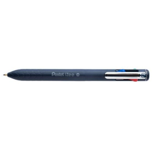 STYLO PENTEL BILLE 4 COULEURS IZEE Encre : noir, rouge, bleu, vert.