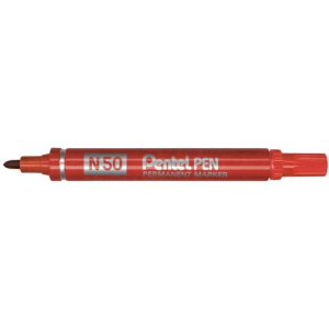 MARQUEUR PENTEL  PERMANENT N50 OGIVE ROUGE