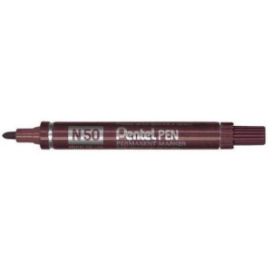 MARQUEUR PENTEL PERMANENT N50 OGIVE MARRON