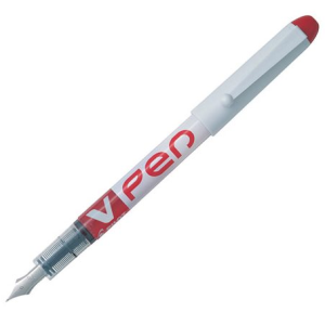 STYLO PLUME V PEN JETABLE ROUGE