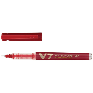 STYLO ENCRE LIQUIDE PILOT V7 ROUGE RECHARGEABLE