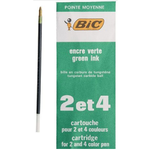 RECHARGE BIC 2&4 COULEURS M VERT