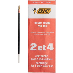 RECHARGE BIC 2&4 COULEURS M ROUGE