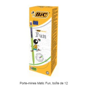 BOITE DE 12 PORTE MINES BIC MATIC FUN