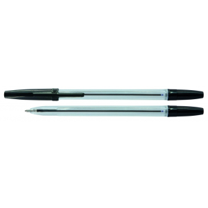 STYLO BILLE CRISTAL POINTE MOYENNE NOIR