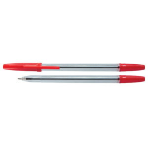 STYLO BILLE CRISTAL POINTE MOYENNE ROUGE