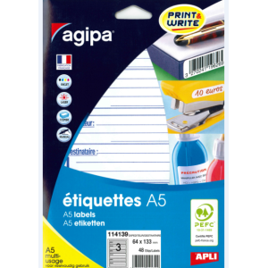 PAQUET 48 ETIQ.EXP/DEST.