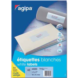 3300 ETIQUETTES 70X25 COINS DROITS
